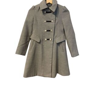 Rothschild Girls' Gray Military Coat‎ Size 7-8 Double-Breasted Winter
